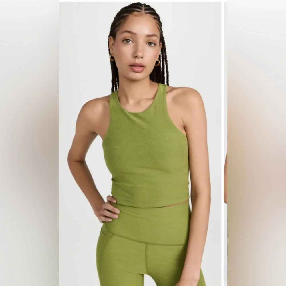 Beyond Yoga space dye crop tank and leggings - Picture 1 of 4